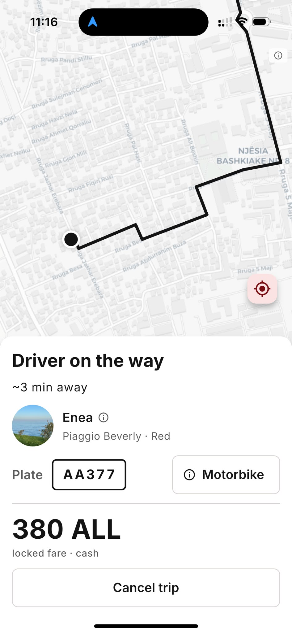 Driver on the way